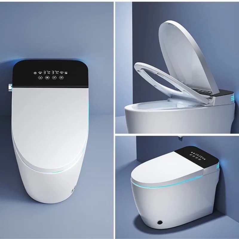 Customized Automatic Induction Flip Smart Toilet Instant Heat Integrated Toilet No Water Pressure Limit Voice Control