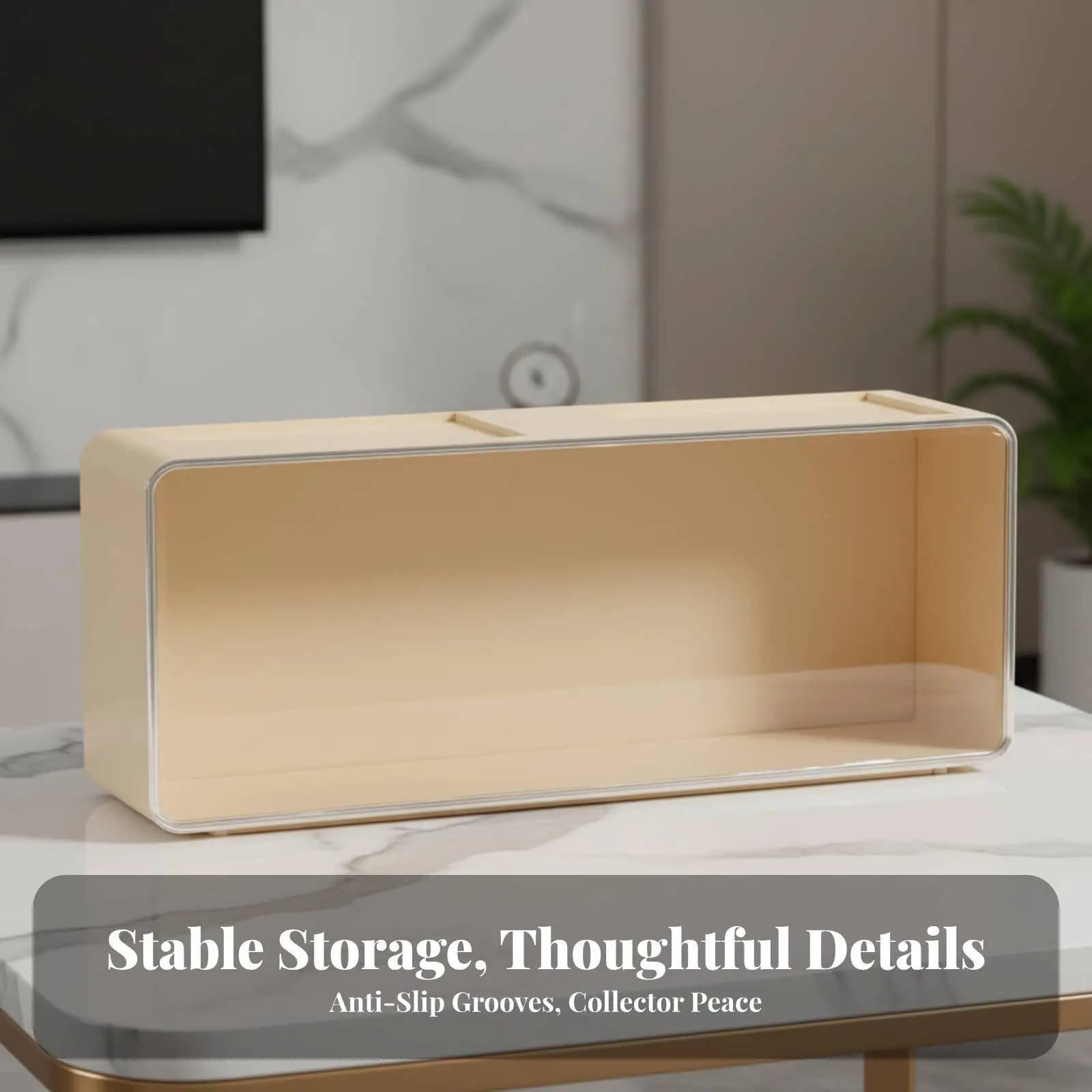Clear Acrylic Display Case for Action Figures Stackable Showcase Box with Dust Protection for Miniature Paint Case Model Hobby