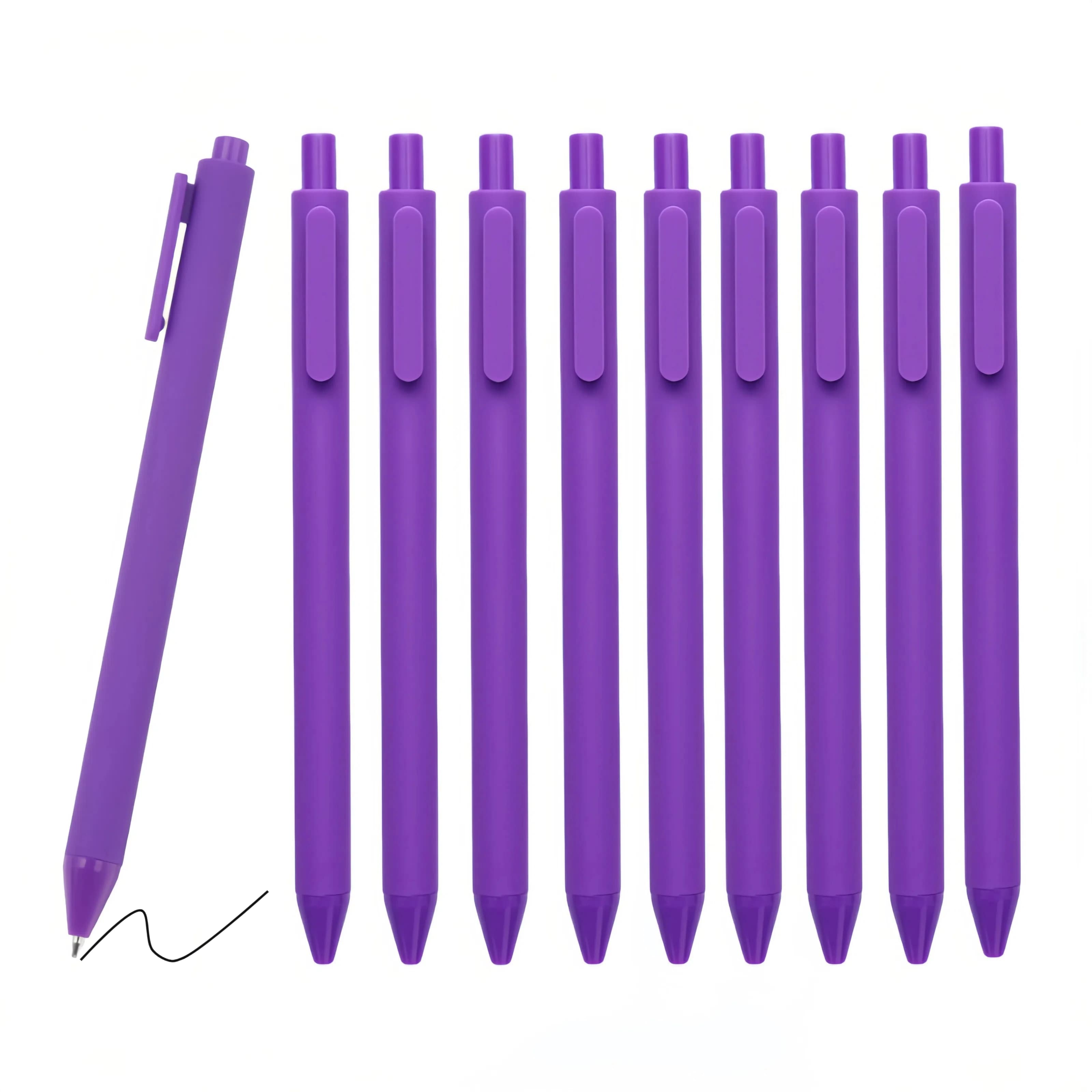 10 pezzi, penne per la consapevolezza del nastro viola, accessori per la consapevolezza della violenza domestica per il cancro pancreativo di Alzheimer