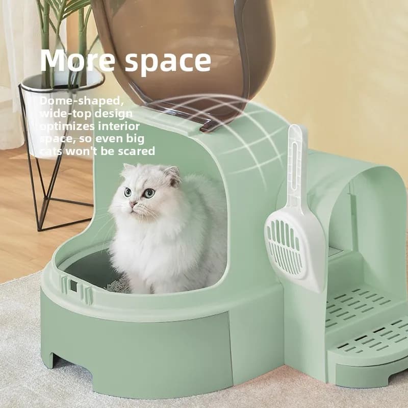 Lettiera Automatica Chiusa per Gatti con Pulizia Automatica, Extra Large, Controllo Odori, Anti-Sporco, Facile da Pulire