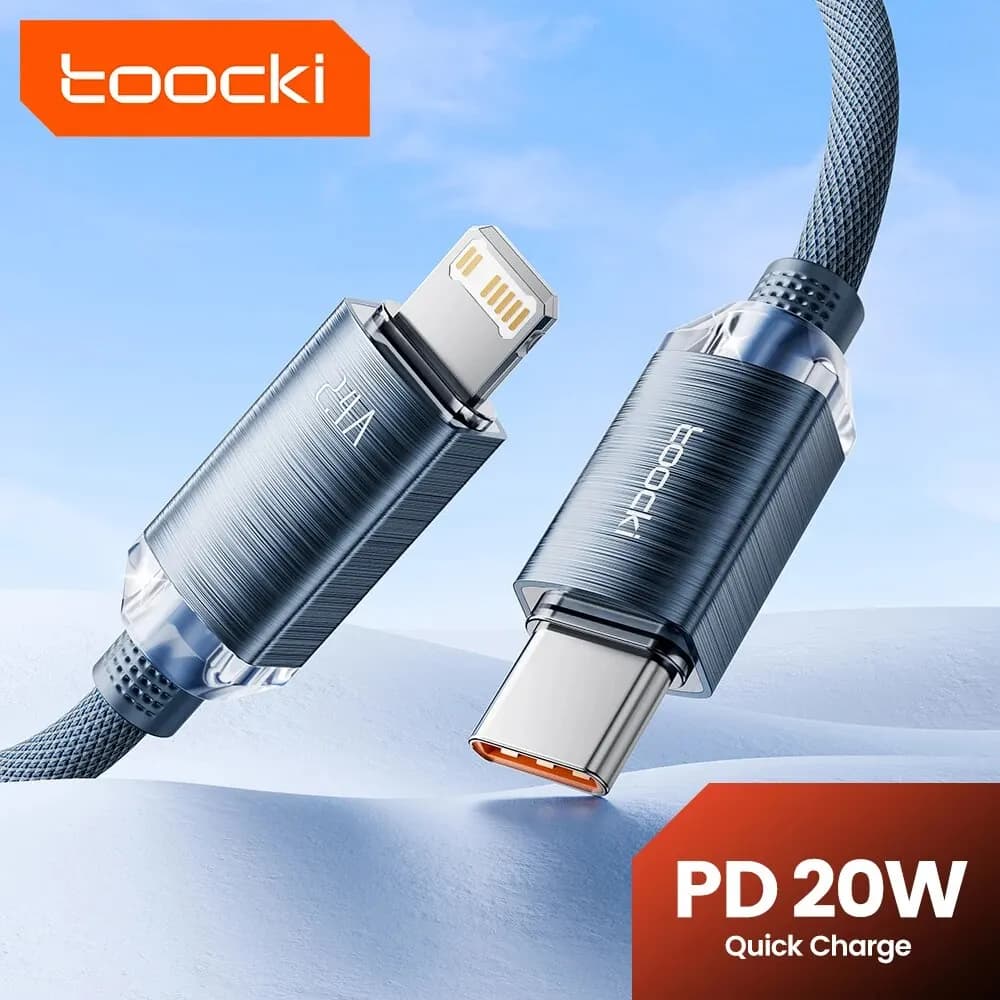Toocki USB C cable for lighting for iPhone 14 13 12 11 Pro Max Mini 8 7 Plus AirPods iPad Lightning type C fast charging cable
