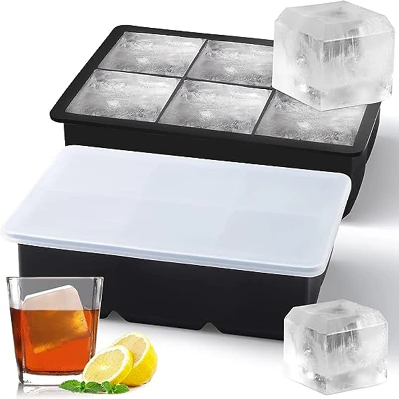 New Silicone Stamp for Ice Cubes with 6/8/15 Parts, Large Tray for Ice Cubes, Non Toxic, Durable, for Bar, Pub, Wine, Ice Block Creation Tools