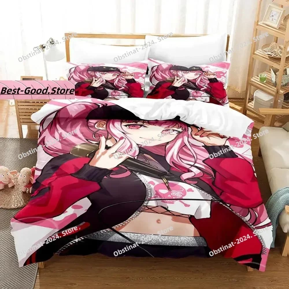 Stampa 3d Anime Kawaii Girl Mori Calliope Set biancheria da letto Singolo Doppio Completo Queen King Size Set copripiumino camera da letto per bambini adulti Set