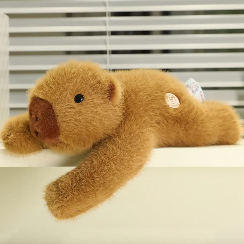 60cm Long Arm Stuffed Animal Weighted Capybara Soft Plush Pillow ADHD Emotional Support and P Gift for Boys and Girls