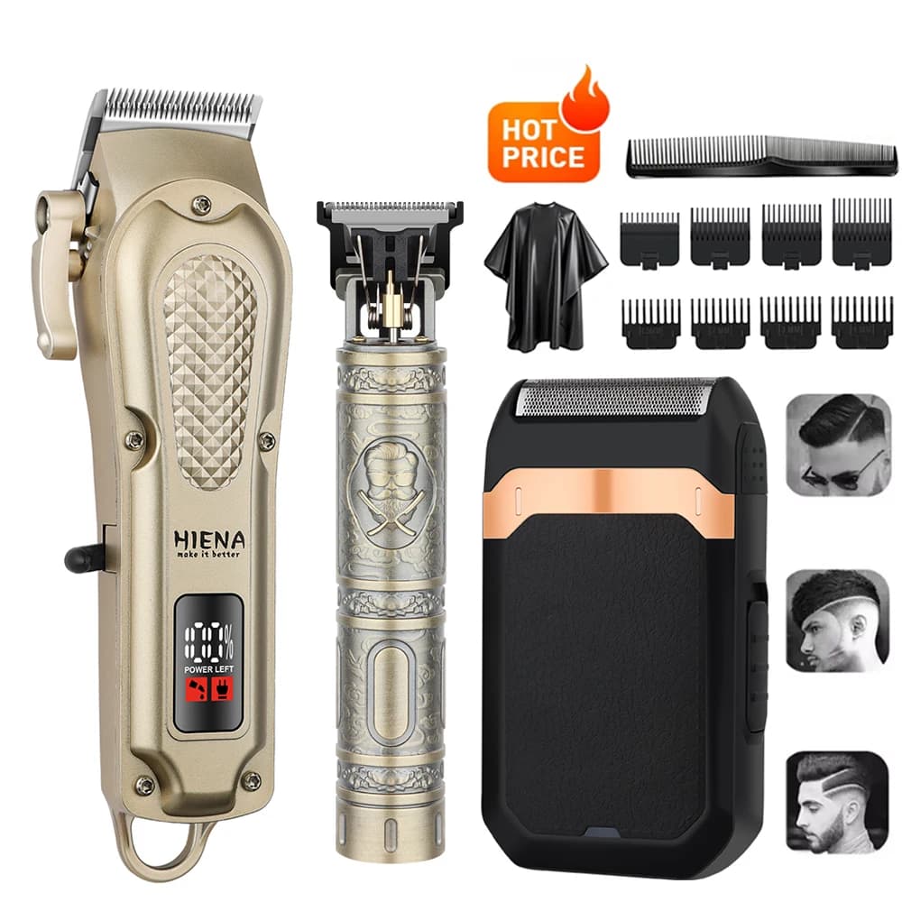 Set 2/3 Pieces Professional Haircuts, Electric Rulebar Rechargeable for Men