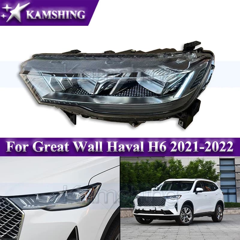 Kamshing Paraurti Anteriore Faro Per Grande Muraglia Haval H6 2021-2022 LED Testa Della Luce Testa Della Lampada Del Faro