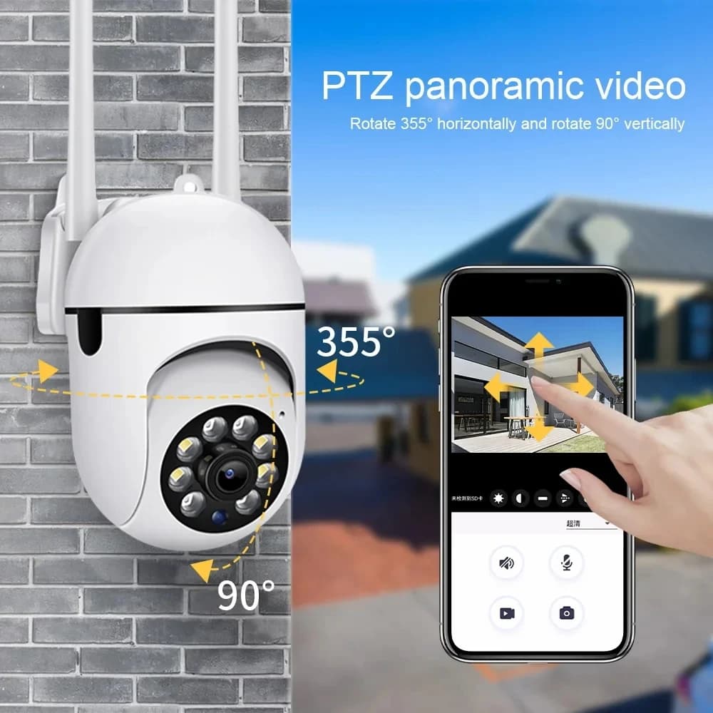 Telecamera IP WiFi 4K PTZ Telecamera di sorveglianza di sicurezza domestica audio CCTV per tracciamento umano AI esterno