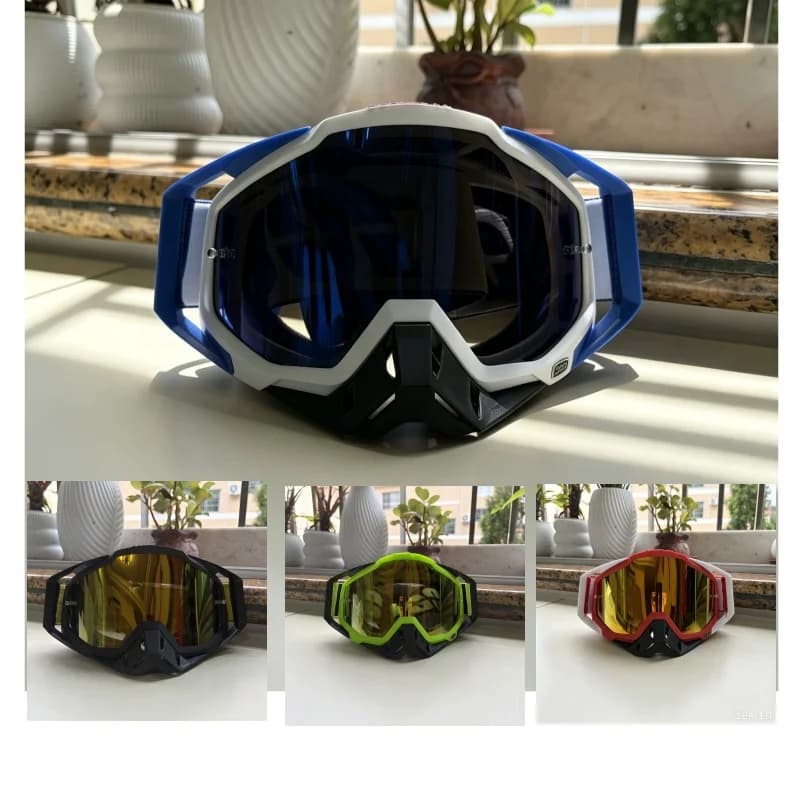 Ski Snowboard Cycling Protective Goggles Motocross Riding Eyewear Anti‑Shock Anti‑Fog UV400 Soft Foam Padded Sports Glasses