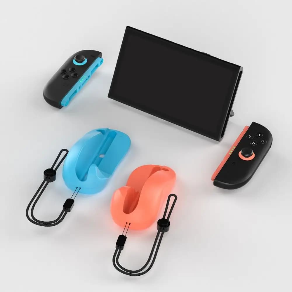 Mouse controller da gioco ergonomico da 1 paio con cinturino da polso Comoda staffa magnetica per controller per Nintendo Switch 2 Joy-Con