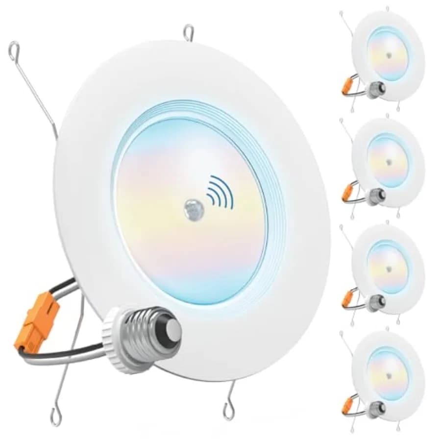 Faretti LED da Incasso Sunco 6 Pollici, Illuminazione Retrofit con Sensore di Movimento, Luce da Soffitto 850 LM, CCT Selezionabile 2700K/3000K/4000K/5000K