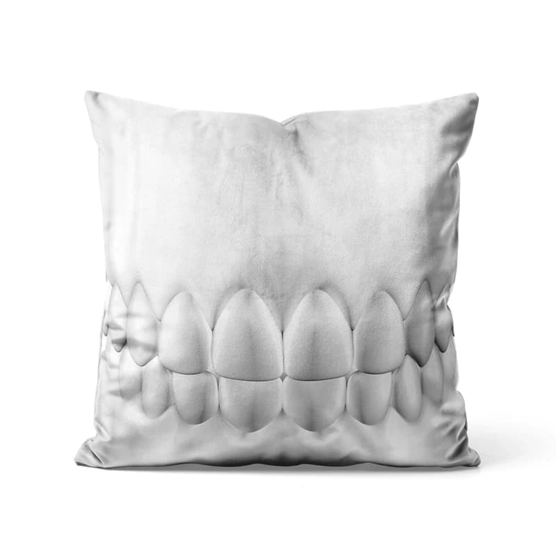 Fodere per cuscini decorativi Gaslight Gatekeep Girlboss White Teeth Smile Dental Art per divano 45cm x 45cm