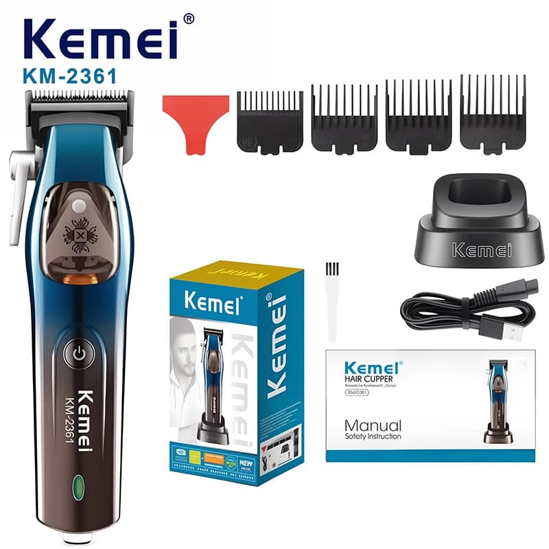 Kemei KM-2361 Haircuts Professional Haircut Machine Rechargeable Haircut Trimmer Adjustable Trimmer 10000 RPM for Men