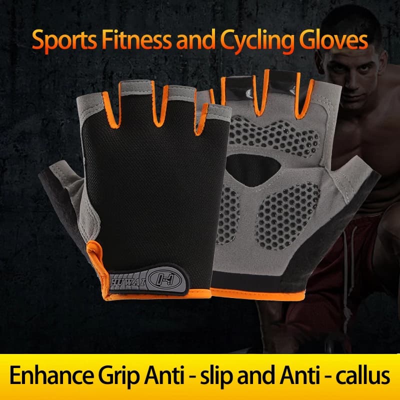 Fitness Gloves Padded Cycling Gym Summer Man Woman Yoga Sport Motorcycle Fishing Gloves Breathable and Shock Absorbent