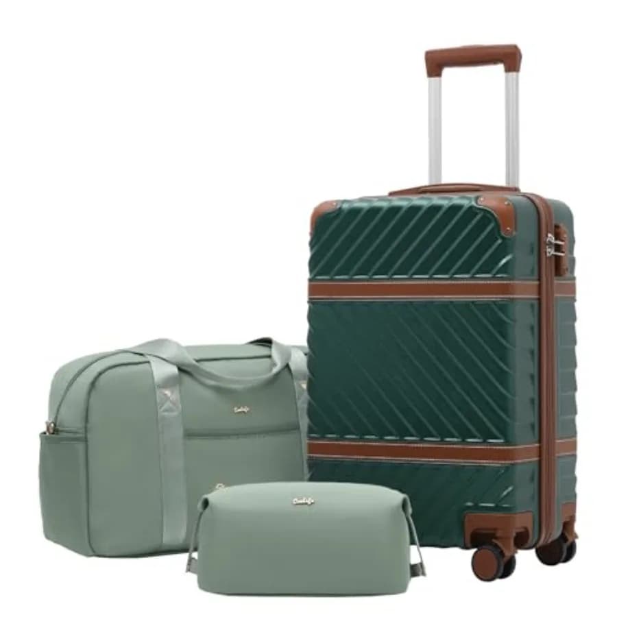 Luggage Set Suitcase Carry On Luggage PC Hardshell Luggage TSA Lock Spinner Wheels Telescopic Handle
