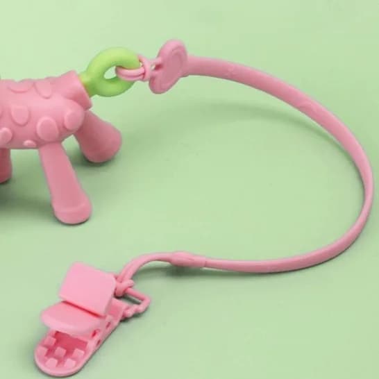 Clip porta ciuccio in silicone BPA gratuito per uso alimentare catena ciuccio per bambini regolabile anti-smarrimento giocattoli per la dentizione del bambino cinturino per bambini