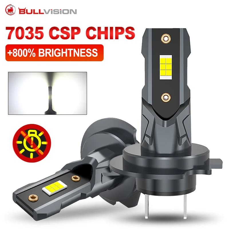 20000LM H7 LED Headlight Kit Mini Bulb 100W CSP 7035 for Car Headlamp Auto Fog Lamps Canbus H7 Led Turbo Automobile 12V 6000K