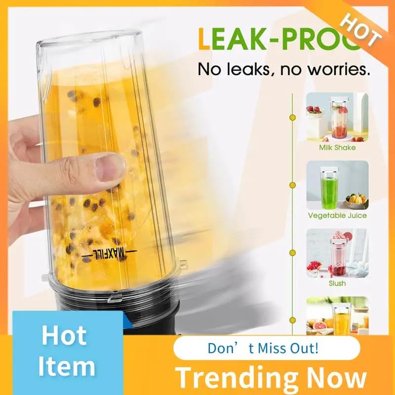 A69X- Replacement parts for Ninja blender, 3 spare cups package for Ninja 16 Oz blender with take-away covers for Ninja QB3001SS