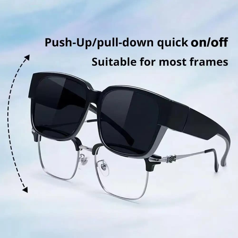 Anti Glared Polarized Sunglasses Over Glasses Night Vision Glasses Nighttime Driving Glasses UV400 Wraparound Sunglasses