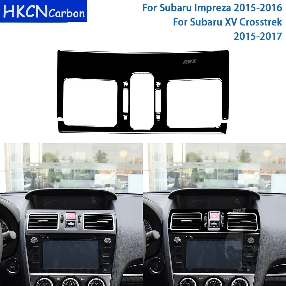 Per Subaru Impreza 2015 2016/Subaru XV Crosstrek 2015 2016 2017 Accessori Auto In Plastica Nera Uscita Aria Centrale Trim Adesivo