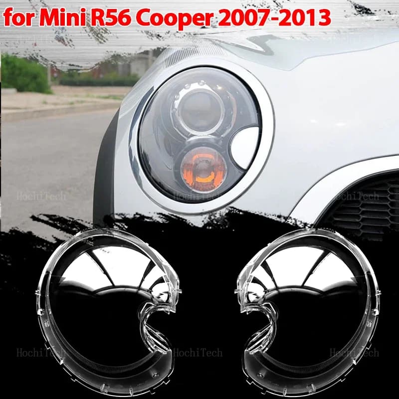 For Mini R56 Cooper 2007-2013 Auto Faro Cover lens Transparent head light lamp Borsette lens light protection