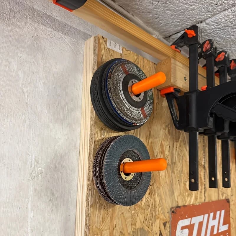Wall-Mounted Bracket for 125Mm Angle Grinders | Space-Saving Tool Storage Rack, Heavy-Duty Grinder Support Mount,Easy to Install