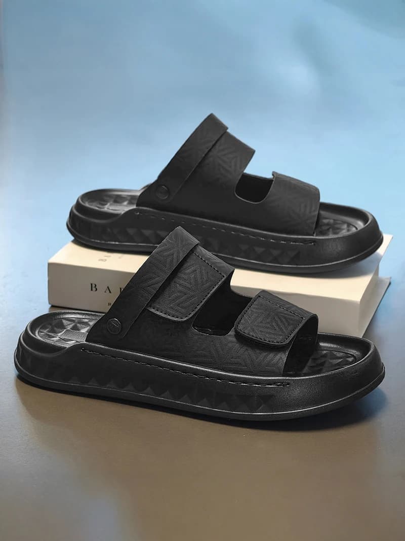 Men's Summer Casual Thick Bottom Anti-slip Beach Sandals Driving Two-use Breathable Soft Bottom Slip-On EVA Material Sandals