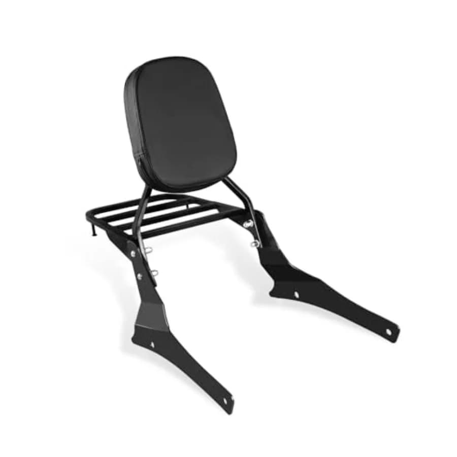 Schienale passeggero Sissy Bar per Suzuki VL800 Boulevard C50 M50 con portapacchi, in acciaio resistente, nero opaco