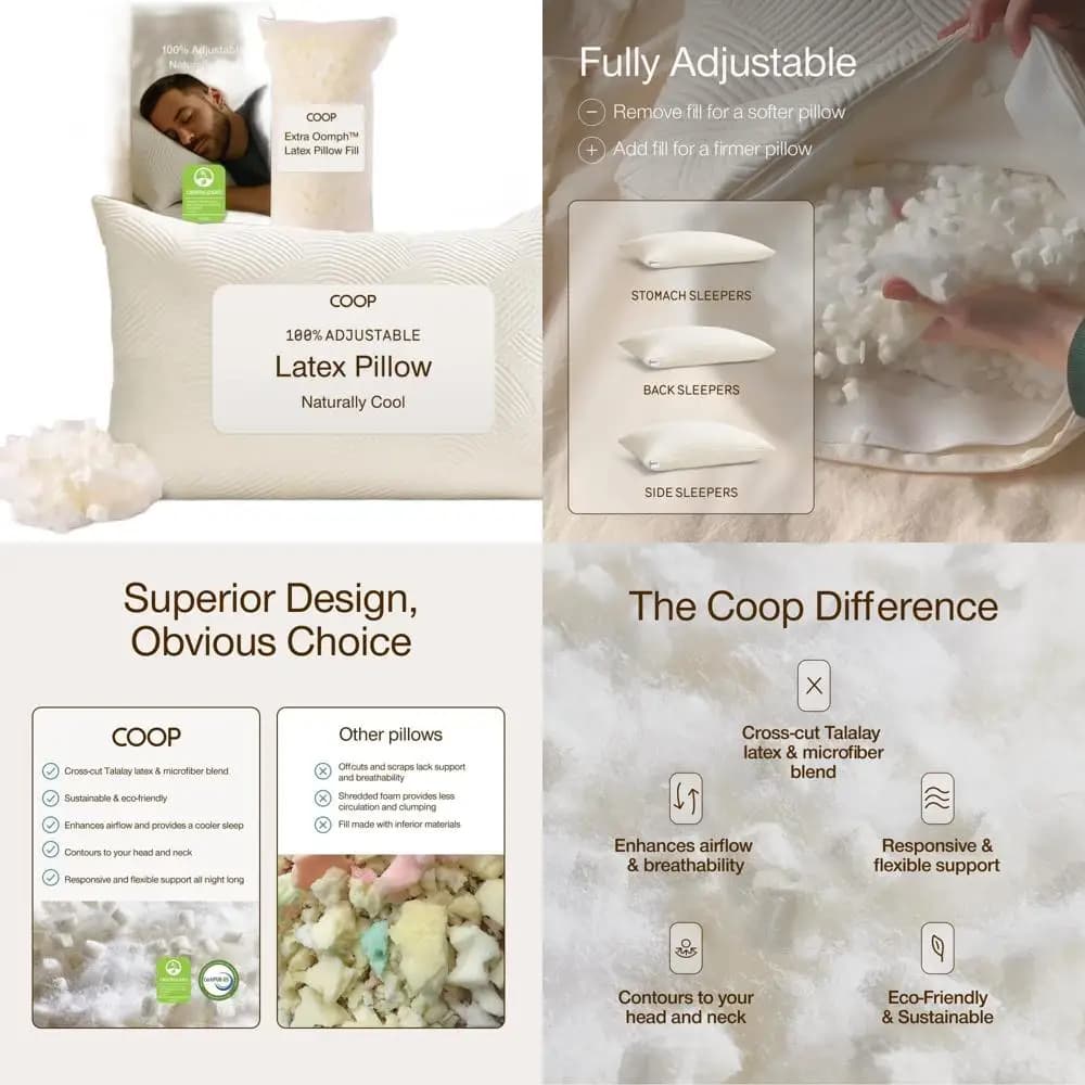 Queen Size cushion in Talalay and Microfiber - Ergonomic, Refreshing, Ecological, Media Fermezza for All Resting Positions