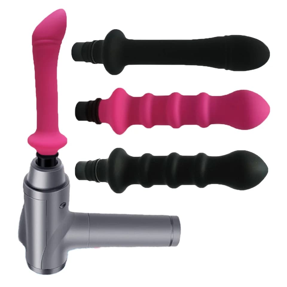 Fredorch Automatic Fascia Gun Attachements massaggio testa a Dildo in silicone per le donne masturbatore giocattoli del sesso