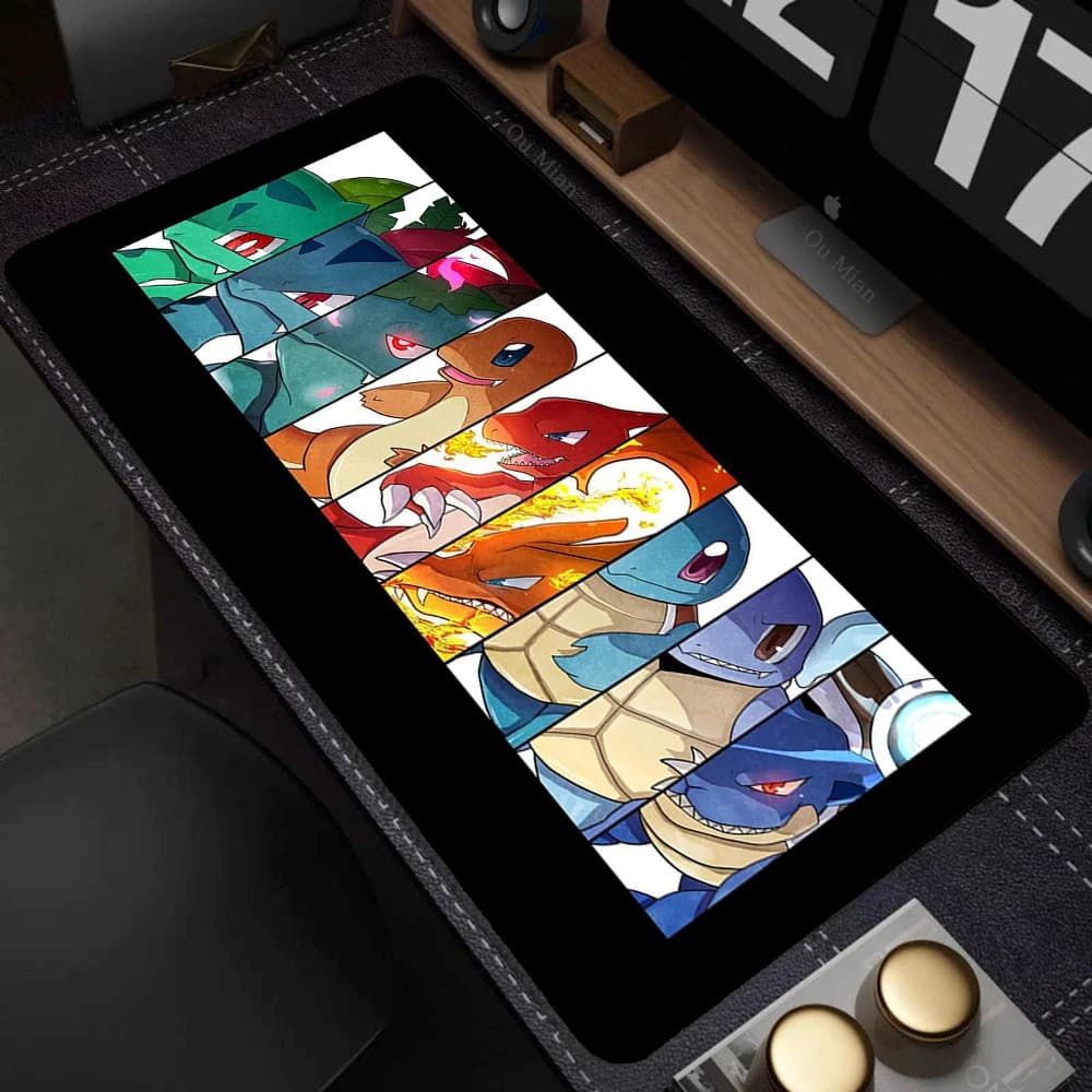 Kawaii Japan Anime Mouse Pad PC Colorato Gamer Cabinet Mousepad XXL P-pokemon Tappeto per tastiera Laptop Gaming Tappetino da scrivania in gomma