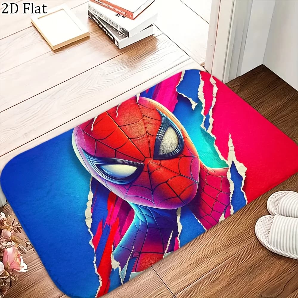 1pc Flannel Mat Marvel Superheroes Bathroom Mat, Multi-Size, Multi-Functional Daily Use, Suitable for Bathroom, Entrance, Laun