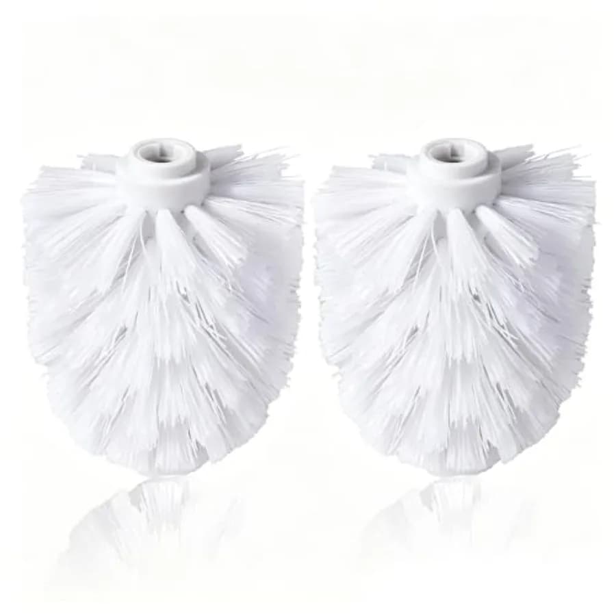 2PCS Toilet Bowl Brush Replacement Head, Toilet Brush Head Replacement with Durable Stiff Bristles, Cleaning Tool for Home Hote