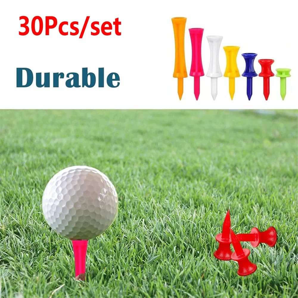 30Pcs/Set Golf Ball Studs Plastic Ball Seat Accessories Nails Holder Support For Golfer Training Aids Random Color