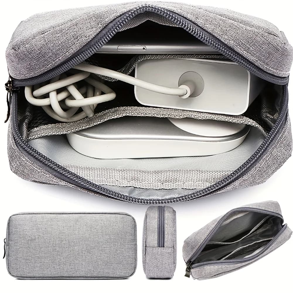 Custodia per accessori digitali custodia per Organizer da viaggio con cerniera impermeabile portatile per caricabatterie dati per cavo cuffie U Disk