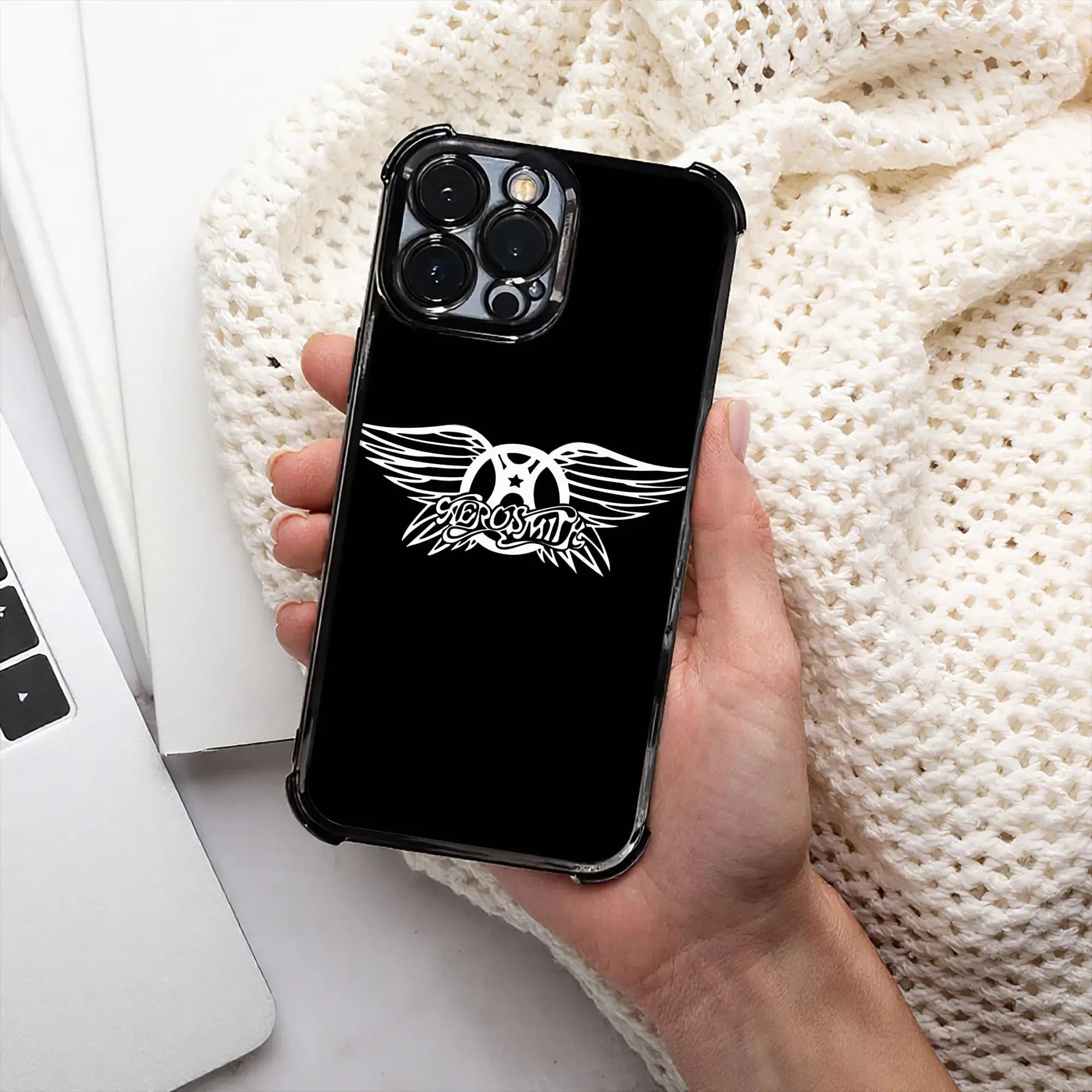 Band Rock Metal Phone Case Aerosmith Electroplating Process IPhone Various Models