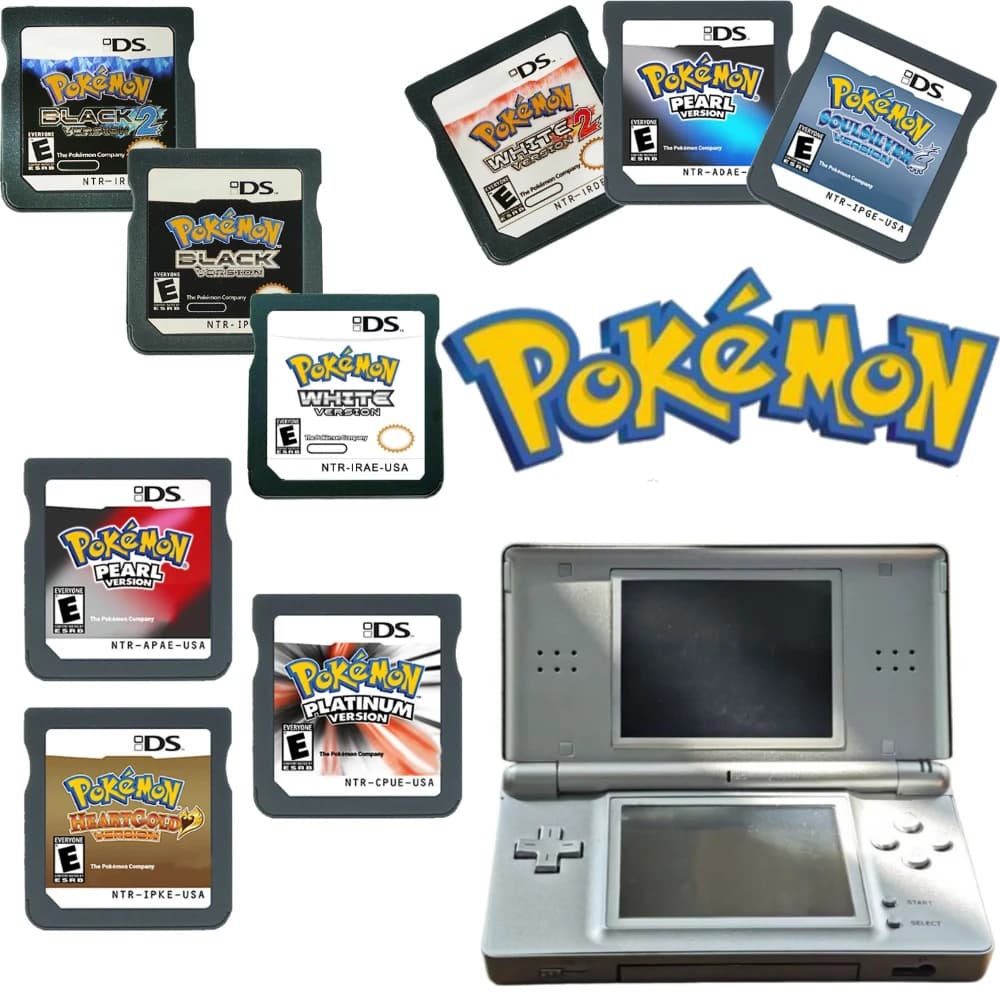 # # Scheda di Gioco Pokémon per NDS 3DS 2DS DS SoulSilver HeartGold Platinum, Scheda di Gioco Pokémon NERA, Collezionismo, Hobby, Regali