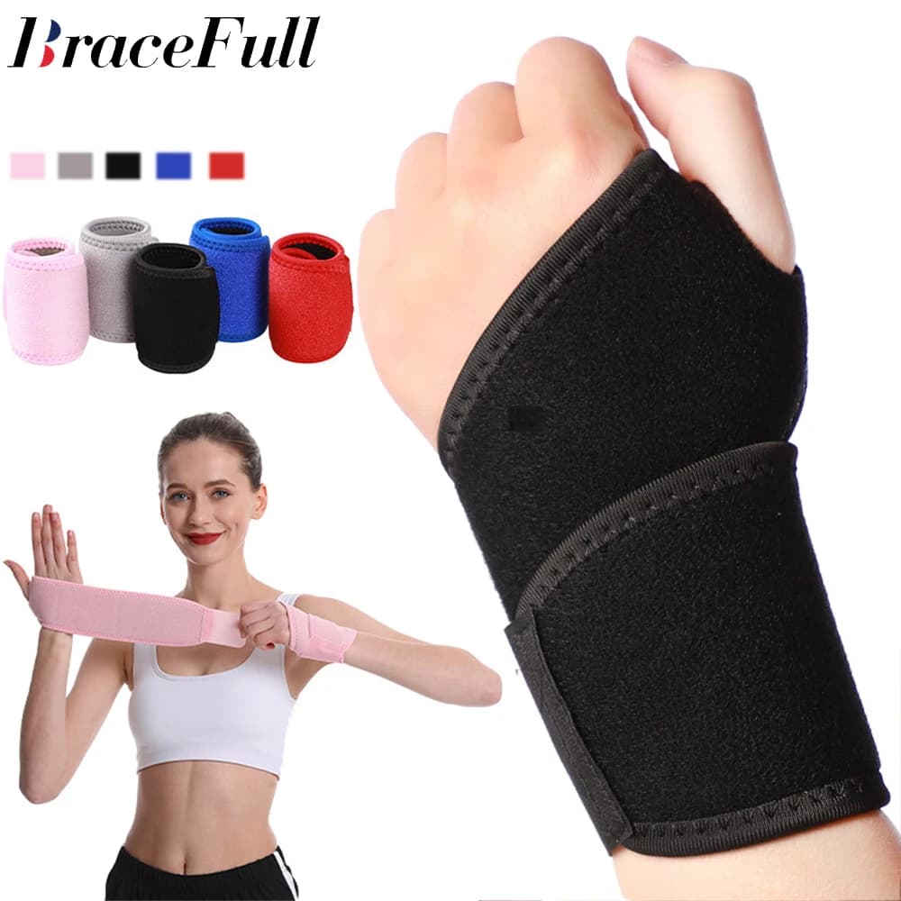 Supporto per Polso Regolabile 1/2 Pezzi, Fascia Compressiva per Sport, Sollievo dal Dolore da Tendinite