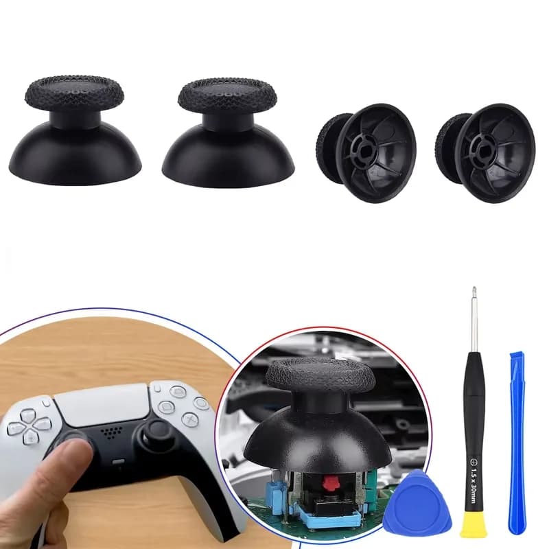 Replacement Thumbsticks Joystick Caps For PS5 DualSense Controller Analog Stick Grip Screwdriver Repair Kit Gamepad Accessories