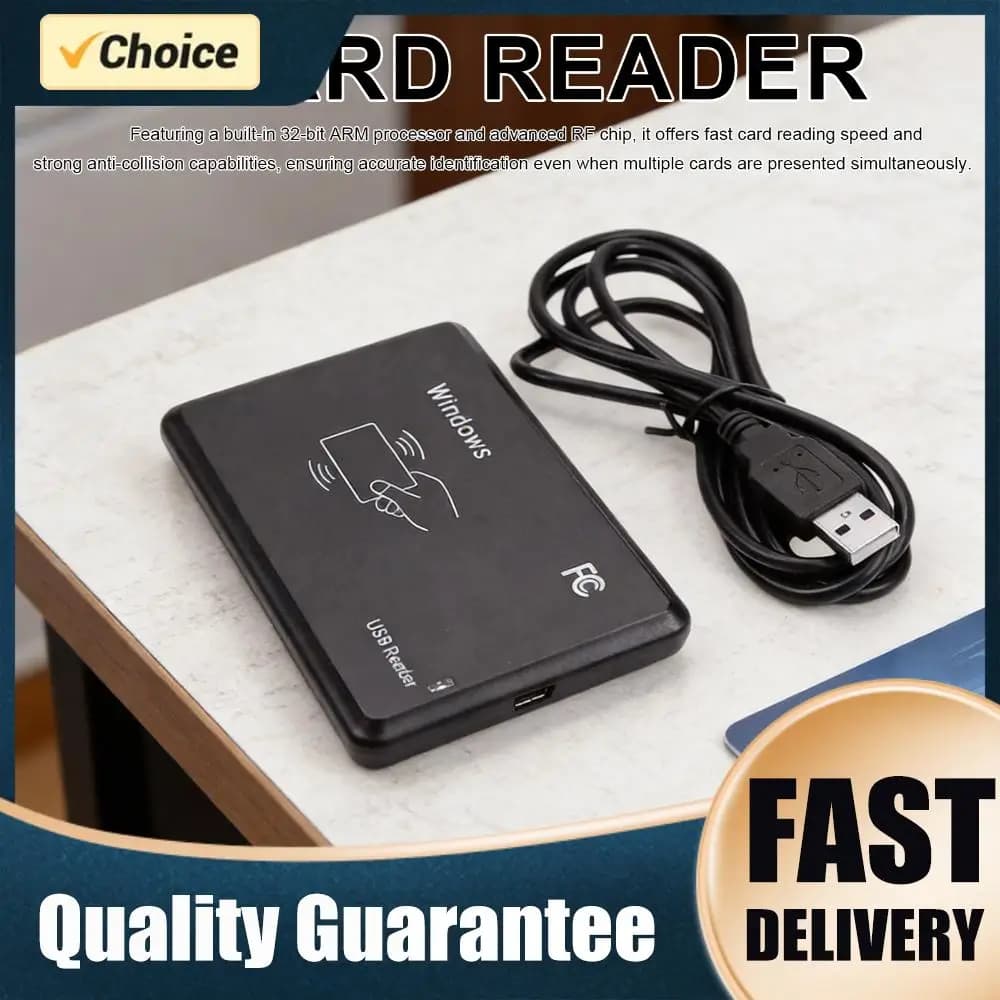Lettore di Carte RFID Intelligente 1-3 Pezzi, 13.56MHz ID IC a Doppia Frequenza, Programmatore di Carte NFC Criptate, Lettore di Carte IC con Interfaccia USB