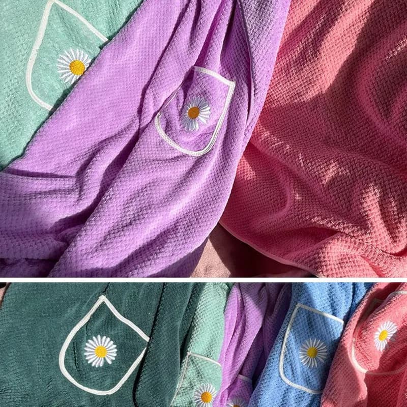 Accappatoio per bambini, asciugamano da bagno super morbido, gonna da doccia avvolgente in velluto corallo, accappatoio per bambini morbido e confortevole, telo da spiaggia.