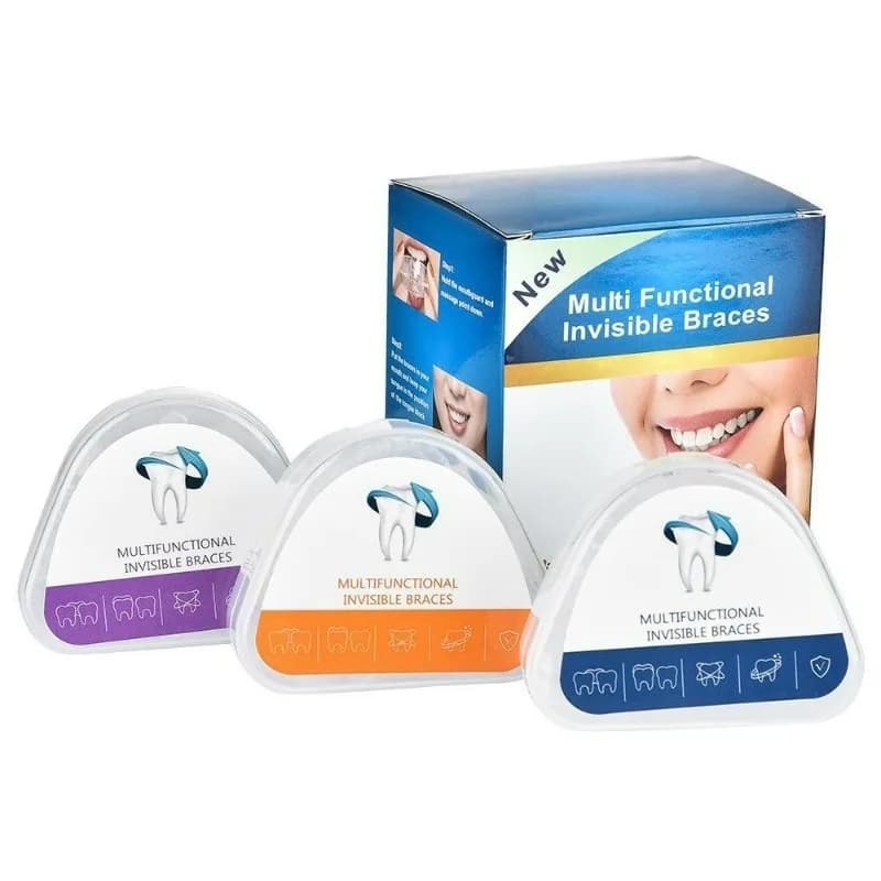 Apparecchio Ortodontico per Denti, Trainer per Allineamento, Boccaglio per Ortodonzia, Raddrizzatore Dentale per Adulti, 3 Fasi, Accessori Dentali