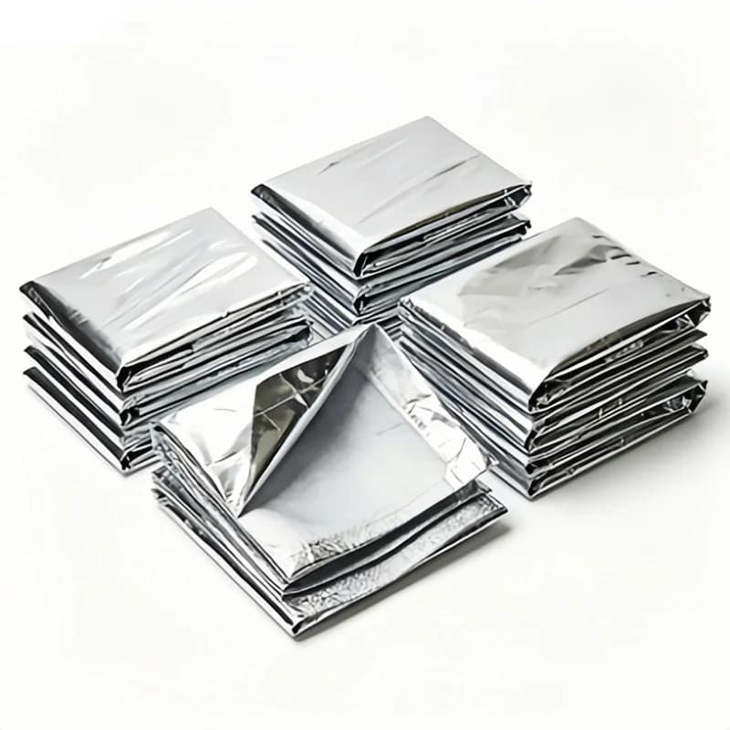1. Portable Emergent Mylar Thermal Foil Space Blanket, Heat Retention Rescue Survival Blanket, Essential Gear for Camp, Hike, Mo