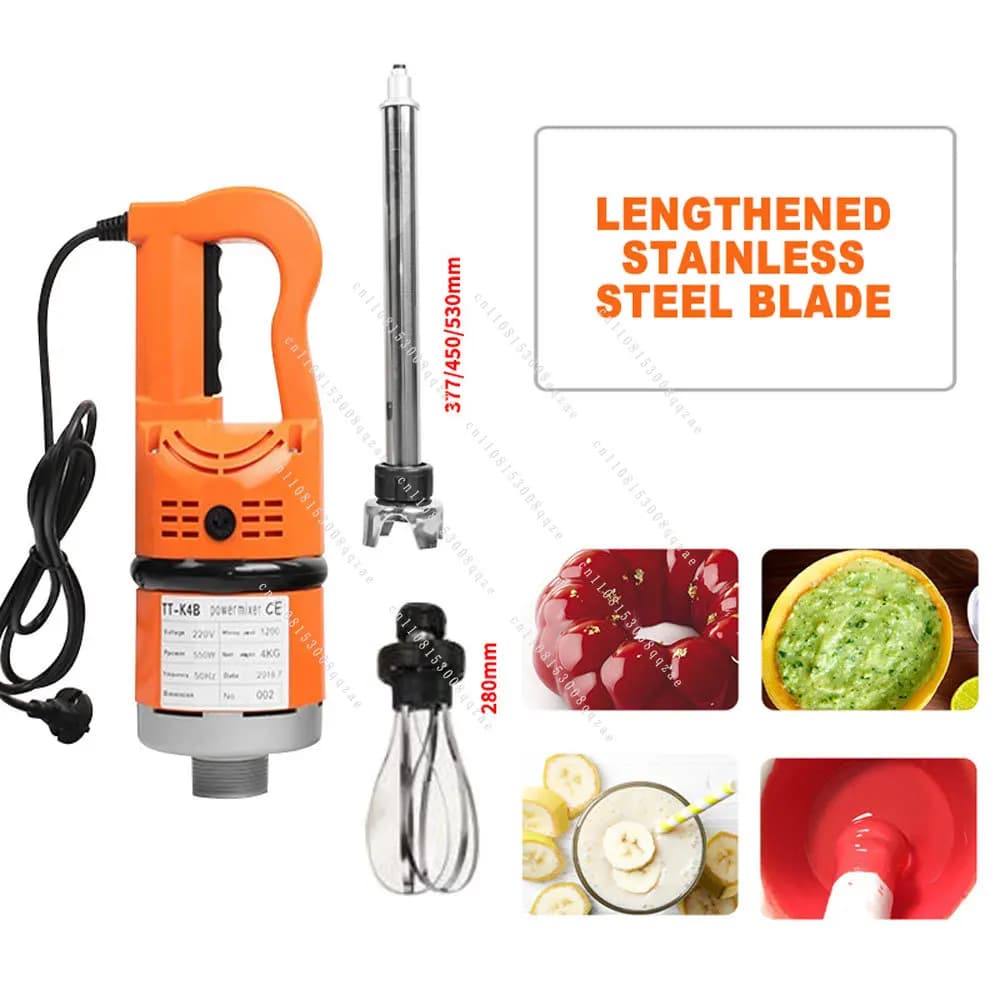 Frullatore Portatile, Mixer Alimentare Commerciale, Macchina per Mescolare Gelato, Tritacarne Elettrico, Frullatore a Immersione