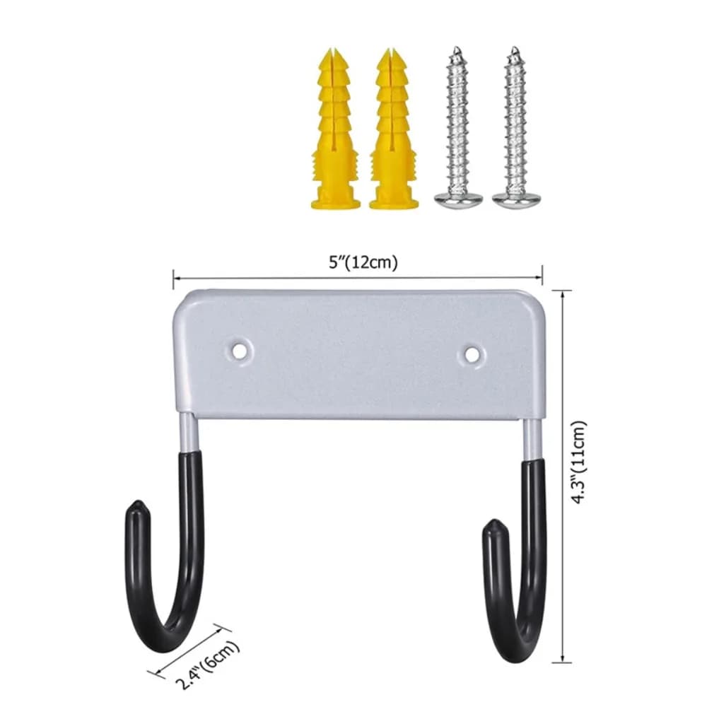 Dual Hooks Ironing Board Hanger Space Saving Easy Install Iron Board Wall Mount Universal Storage Organizer Laundry Room Storage