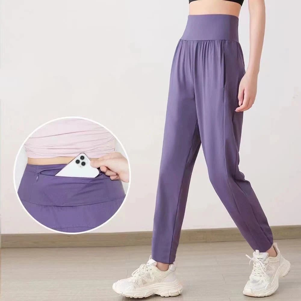 Pantaloni da jogging da yoga per donna Leggings fitness Pantaloni da jogging da donna con tasche Pantaloni sportivi da allenamento atletico a vita alta Comodo salotto