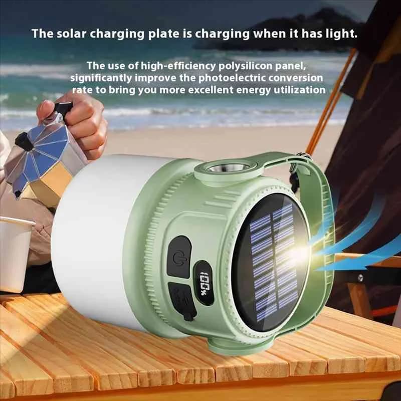 BAAR-LED Lampadina solare Lanterne portatili ricaricabili Impermeabile mercato notturno esterno Tenda da campeggio Lampada di emergenza interruzione
