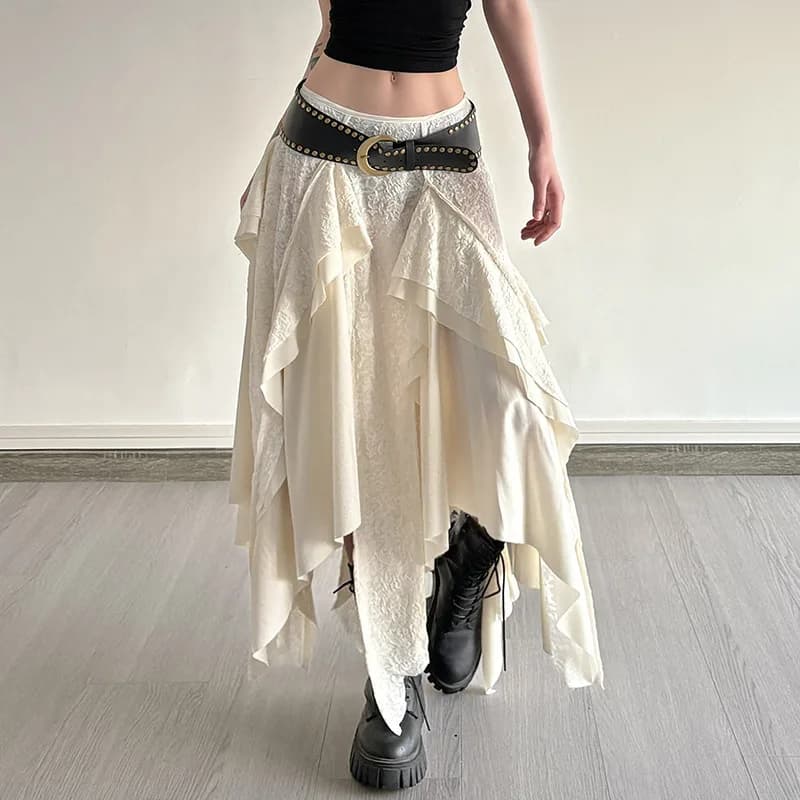 GG Women Skirt with American Design Sense for Women Mesh Skirt Female Summer Street Style Mid Length Skirt 2026