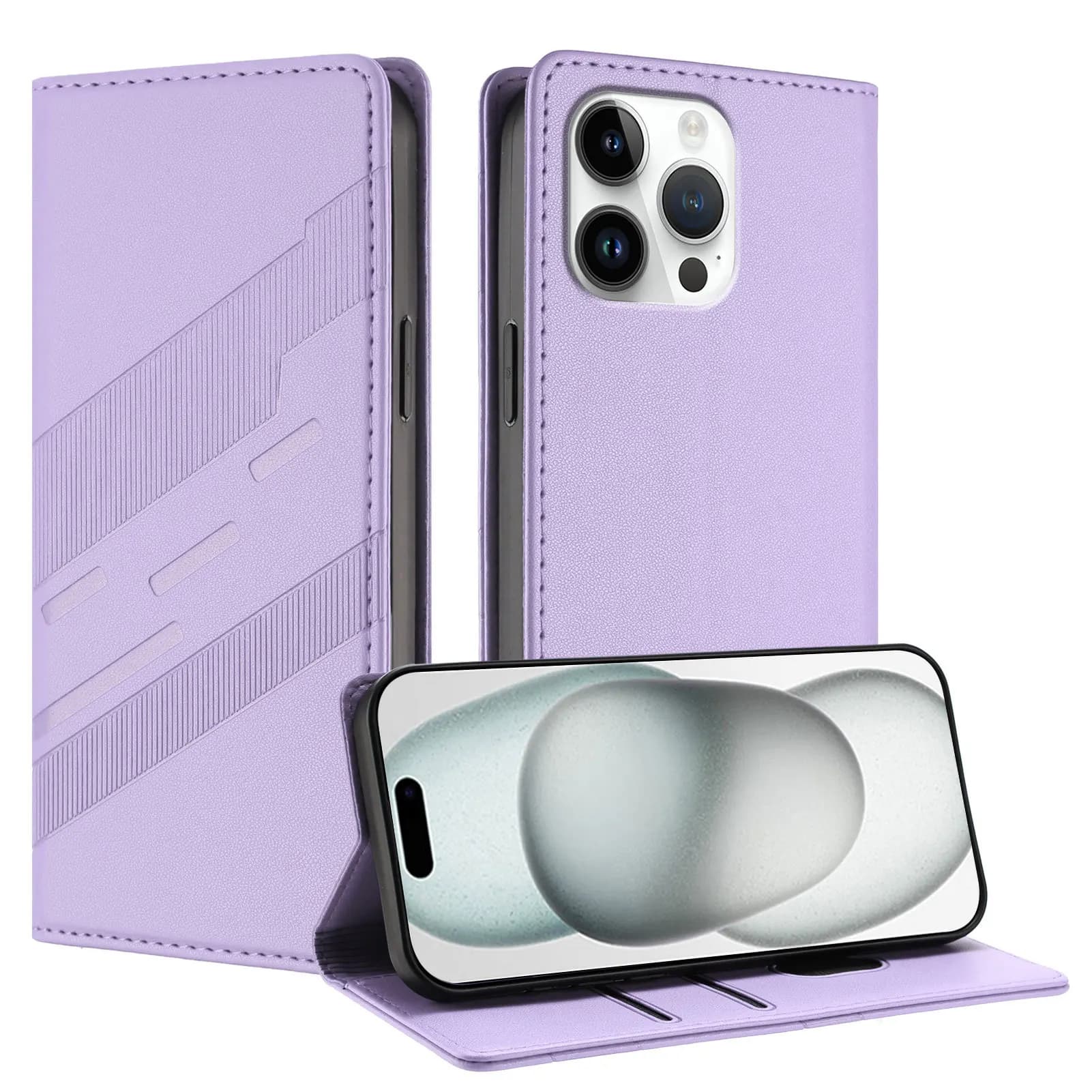 Magnetic Closure Plain Leather Phone Case for Xiaomi POCO X8 Pro Max X7 X6 X5 X4 GT X3 NFC Wallet Flip Cover 2 Cards Slot Coque