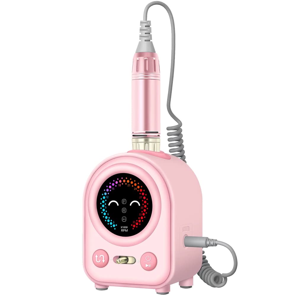 Trapano elettrico per trapano per unghie da 35000 giri/min per levigatrice per unghie con smalto Gel acrilico con Set di Manicure per scatola di immagazzinaggio di frese