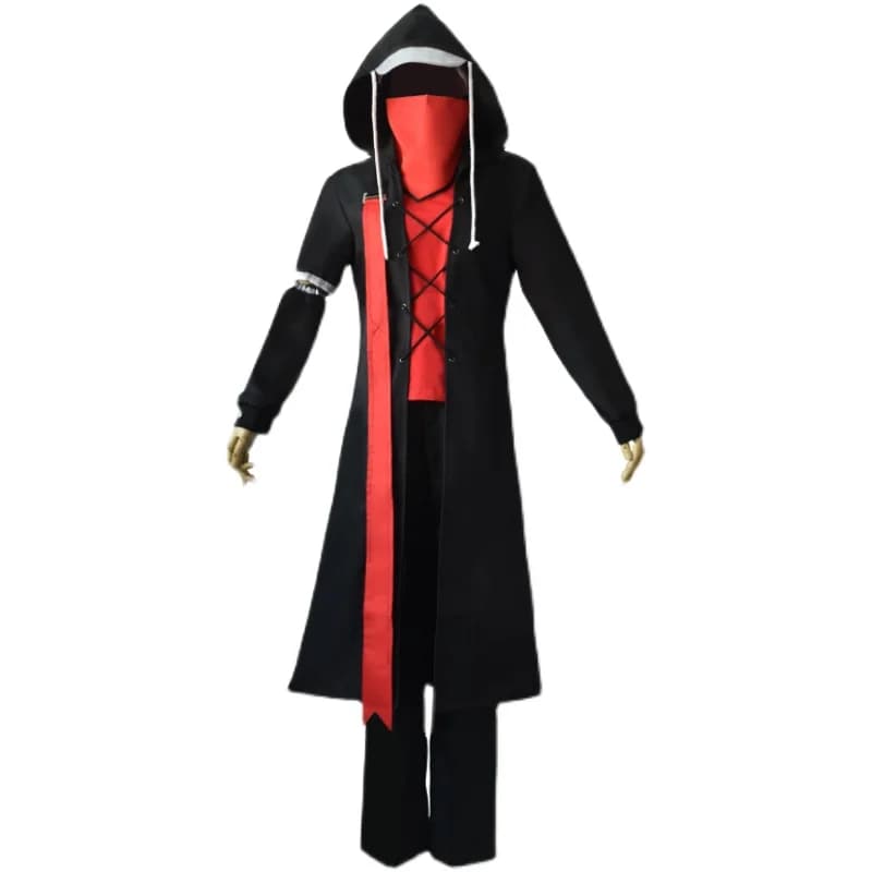 Arknights Rhodes Island Avenger Cosplay Costume Full Set – Coat+Top+Pants+Face Cloth for Halloween Women Men Adult